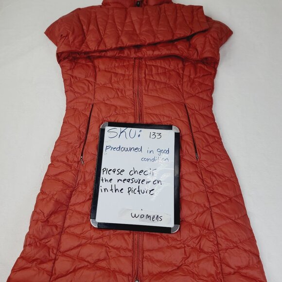 Patagonia Women's Red Fino Quilted Long Sleeve Snow Parka Jacket Size S - Picture 6 of 6
